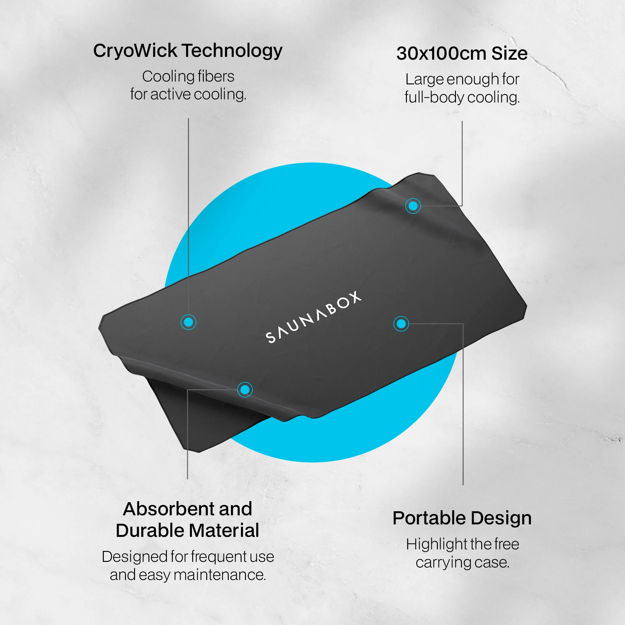 CryoWick Performance Cooling Towel - Image 3
