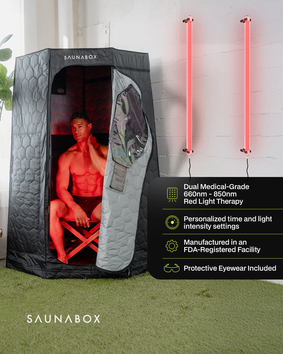 SaunaBox® Pulse PRO: Infrared Sauna with Red-light Therapy - Image 6