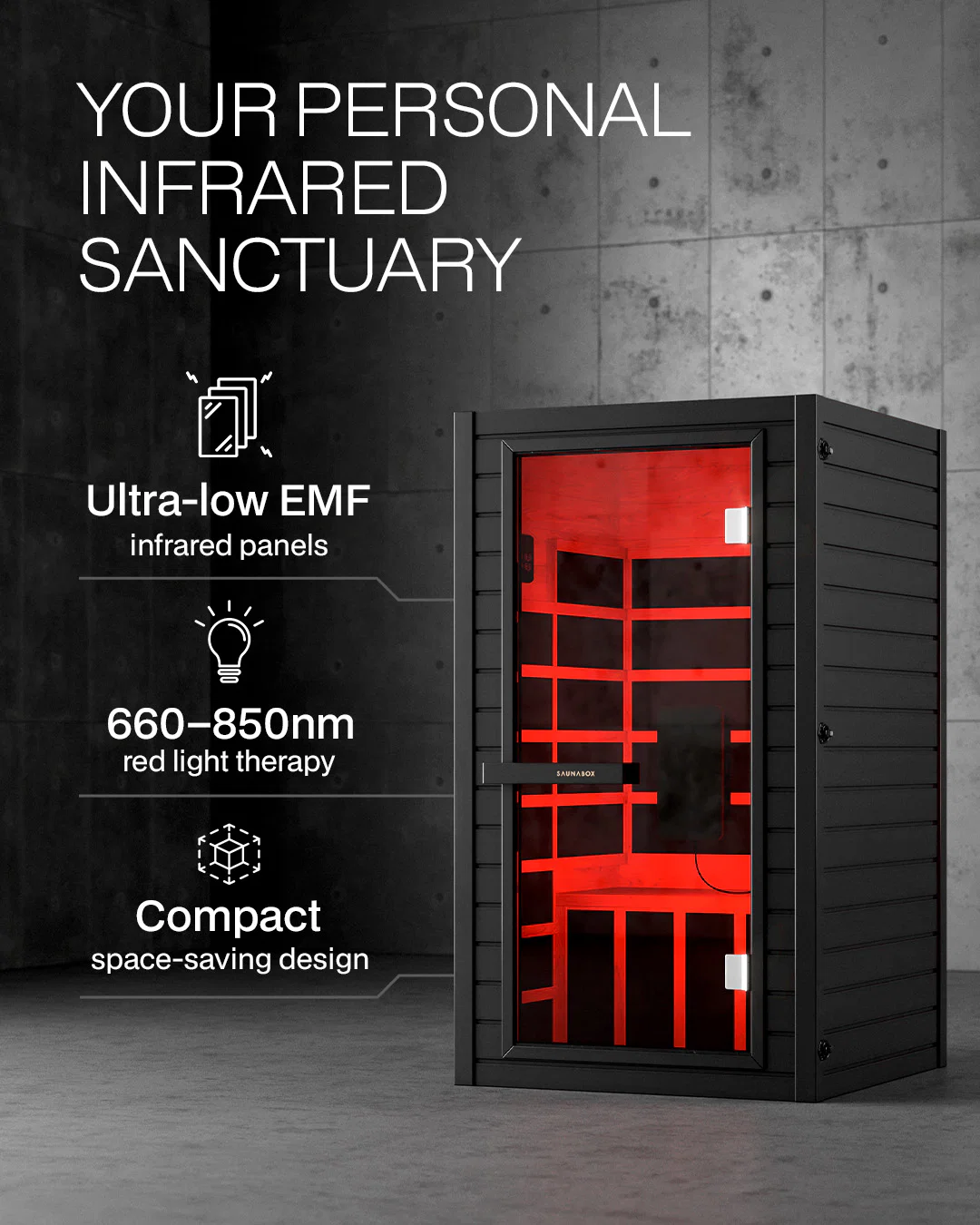 SaunaBox® Solara: Full Spectrum Infrared Sauna - Image 4
